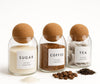 3×500ml Glass Storage Jars with Cork Lids
