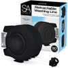 SA Products Twin Retractable Washing Line – 2×15m Wall-Mounted Clothes Line, 30m Total