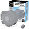 SA Products Twin Retractable Washing Line – 2×15m Wall-Mounted Clothes Line, 30m Total